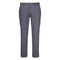 Portwest Stretch Slim Fit Combat Trousers. Size/Fit  38/R, Charcoal Grey. Style S231