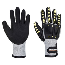 Portwest Impact C13 Nitrile Foam Reinforced Palm Thermal Glove. Size/Fit  M/R, Grey/Black. Style A729