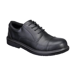 Portwest Steel Action Leather Executive Shoe S3 SR FO. Size/Fit  44/R, Black. Style FD18