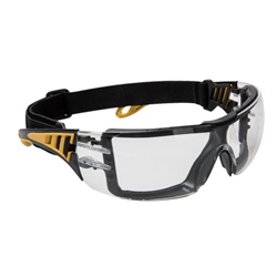 Portwest Impervious Tech Safety Glasses. Size/Fit  /R, Clear. Style PS09