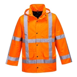 Portwest RWS Hi-Vis 2-in-1 Winter Traffic Jacket . Size/Fit  M/R, Orange. Style R460