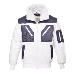 Portwest Two Tone Pilot Jacket. Size/Fit  S/R, White. Style PJ20
