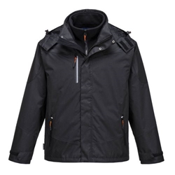 Portwest Radial 3-in-1 Jacket. Size/Fit  5XL/R, Black. Style S553