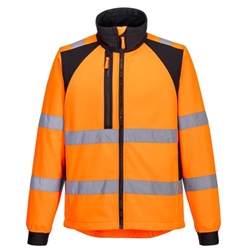 Portwest WX2 Eco Hi-Vis Softshell (2L). Size/Fit  XXXL/R, Orange/Black. Style CD875