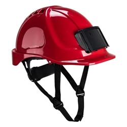 Portwest Endurance Badge Holder Helmet. Size/Fit  /R, Red. Style PB55