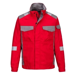Portwest Bizflame Industry  Two Tone FR Jacket. Size/Fit  L/R, Red. Style FR08