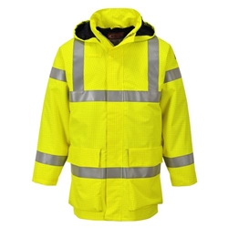 Portwest Bizflame Rain Hi-Vis FR Jacket. Size/Fit  XL/R, Yellow. Style S774