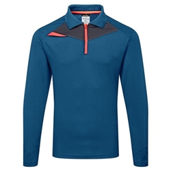 Portwest DX4 Polo Shirt L/S. Size/Fit  S/R, Metro Blue. Style DX414