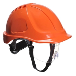 Portwest Endurance Plus Visor Helmet. Size/Fit  /R, Orange. Style PW54