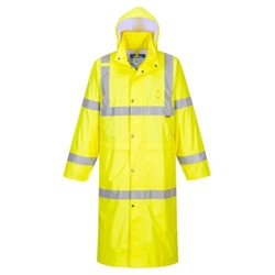 Portwest Hi-Vis Rain Coat 122cm . Size/Fit  M/R, Yellow. Style H445
