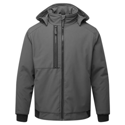 Portwest WX2 Eco Hooded Insulated Softshell (2L). Size/Fit  M/R, Metal Grey. Style CD874