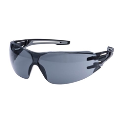 Portwest Anthracite Wraparound Safety Glasses. Size/Fit  /R, Smoke. Style PR01