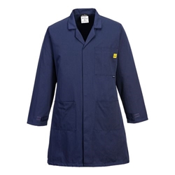 Portwest Anti-Static ESD Coat. Size/Fit  XXXL/R, Navy. Style AS10