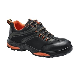 Portwest Composite Nubuck Leather Low Shoe S3S HRO FO SR   . Size/Fit  46/R, Black. Style FC61