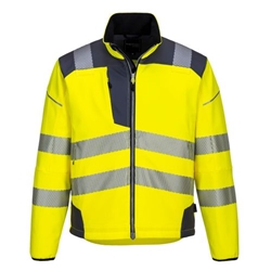 Portwest PW3 Hi-Vis Softshell (3L). Size/Fit  L/Y, Yellow/Grey. Style T402