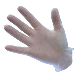 Portwest Powdered Vinyl Disposable Glove (Pk100). Size/Fit  L/R, Clear. Style A900