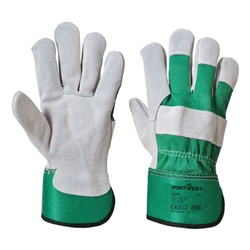 Portwest Leather Rigger 130 Cow Split Glove. Size/Fit  XL/R, Green. Style A220