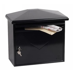 Phoenix Libro Front Loading Letter Box MB0115KB in Black with Key Lock