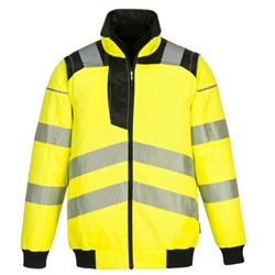 Portwest PW3 Hi-Vis 3-in-1 Pilot Jacket . Size/Fit  XXL/R, Yellow/Black. Style PW302