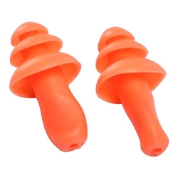 Portwest Reusable TPR Ear Plugs (50 Pairs). Size/Fit  /R, Orange. Style EP10