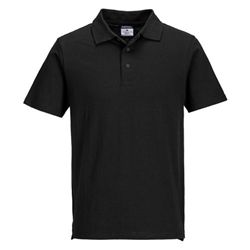 Portwest Lightweight Jersey Polo Shirt S/S (48 in a box). Size/Fit  L/R, Black. Style L210