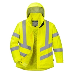 Portwest Hi-Vis Women's Winter Jacket. Size/Fit  S/R, Yellow. Style LW74