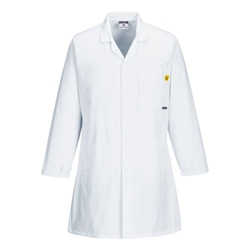 Portwest Anti-Static ESD Coat. Size/Fit  XL/R, White. Style AS10
