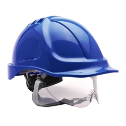 Portwest Endurance Visor Helmet. Size/Fit  /R, Royal Blue. Style PW55