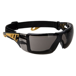 Portwest Impervious Tech Safety Glasses. Size/Fit  /R, Smoke. Style PS09