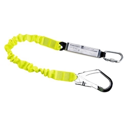 Portwest Single Elasticated 1.8m Lanyard With Shock Absorber. Size/Fit  /R, Yellow. Style FP53