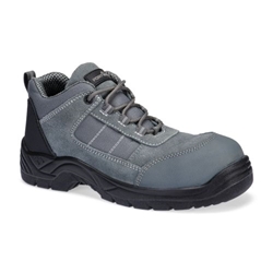 Portwest Composite Textile Suede Low Shoe S1 SR FO. Size/Fit  40/R, Metal Grey. Style FC24