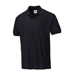 Portwest Naples Polo Shirt S/S. Size/Fit  L/R, Black. Style B210