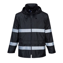 Portwest Classic Iona Rain Jacket. Size/Fit  S/R, Black. Style F440