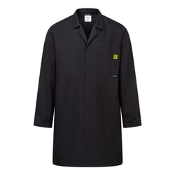 Portwest Anti-Static ESD Coat. Size/Fit  XXXL/R, Black. Style AS10