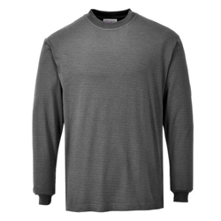 Portwest Modaflame Knit FR Long Sleeve T-Shirt. Size/Fit  XXL/R, Grey. Style FR11