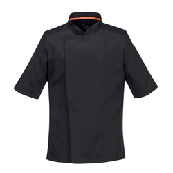 Portwest Chef's Mesh Air Pro Stretch Jacket S/S . Size/Fit  M/R, Black. Style C746