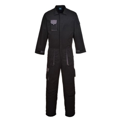 Portwest Texo Contrast Coverall. Size/Fit  M/R, Black. Style TX15