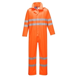 Portwest Sealtex Ultra Hi-Vis Rain Coverall. Size/Fit  S/R, Orange. Style S495