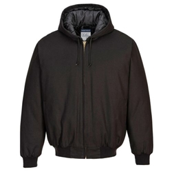 Portwest Duck Quilt Lined Hooded Jacket. Size/Fit  S/R, Black. Style DC801