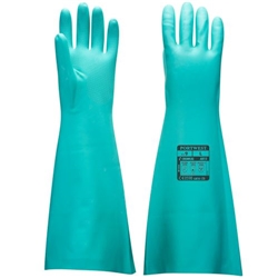 Portwest Chem 480 Nitrile Extended Gauntlet. Size/Fit  XXL/R, Green. Style A813