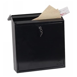 Phoenix Casa Top Loading Letter Box MB0111KB in Black with Key Lock