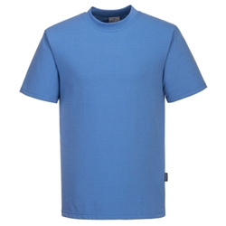 Portwest Anti-Static ESD T-Shirt S/S. Size/Fit  S/R, Hamilton Blue. Style AS20