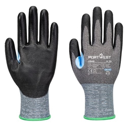 Portwest CS Cut D21 PU Glove. Size/Fit  XS/R, Grey/Black. Style A649