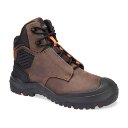 Portwest Steel Leather Ankle Boot S3 SC HRO HI CI LG SR. Size/Fit  41/O, Brown/Orange. Style FT30