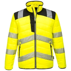 Portwest PW3 Hi-Vis Baffle Jacket. Size/Fit  XXXL/R, Yellow/Black. Style PW371