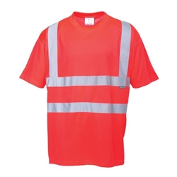 Portwest Hi-Vis T-Shirt S/S . Size/Fit  XXXL/R, Red. Style S478