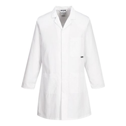 Portwest Standard Coat. Size/Fit  S/R, White. Style 2852