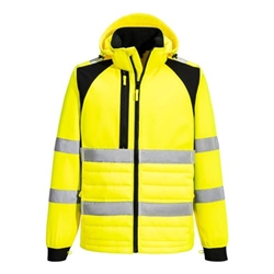 Portwest WX2 Eco Hi-Vis Hybrid Jacket. Size/Fit  XXXL/R, Yellow/Black. Style CD863