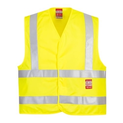 Portwest Bizflame Hi-Vis FR Vest. Size/Fit  S/M/R, Yellow. Style FR75