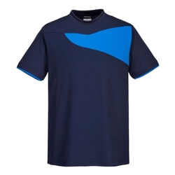 Portwest PW2 Cotton Comfort T-Shirt S/S. Size/Fit  S/R, Navy/Royal. Style PW211